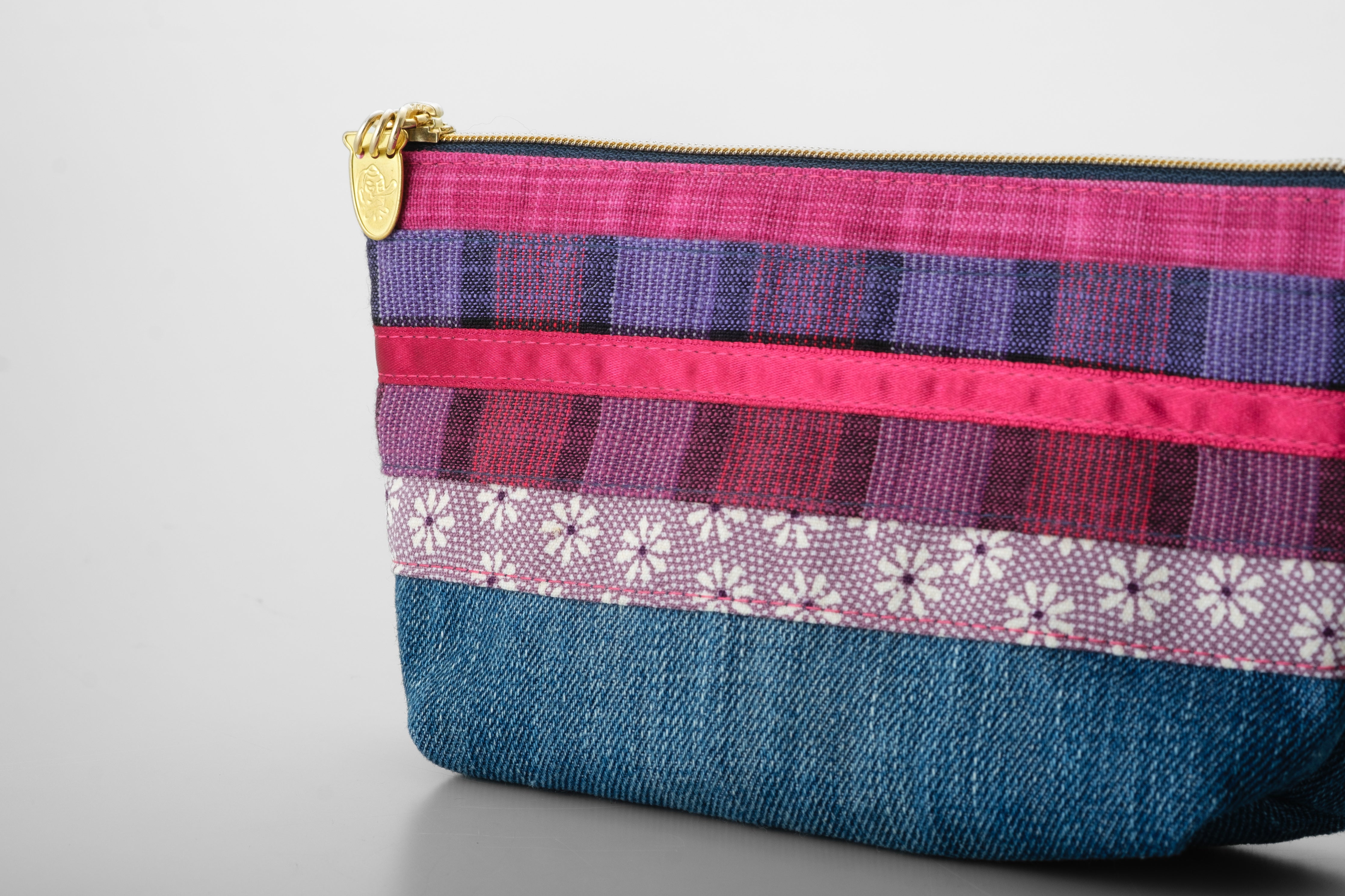 着物ポーチ (ピンク系)