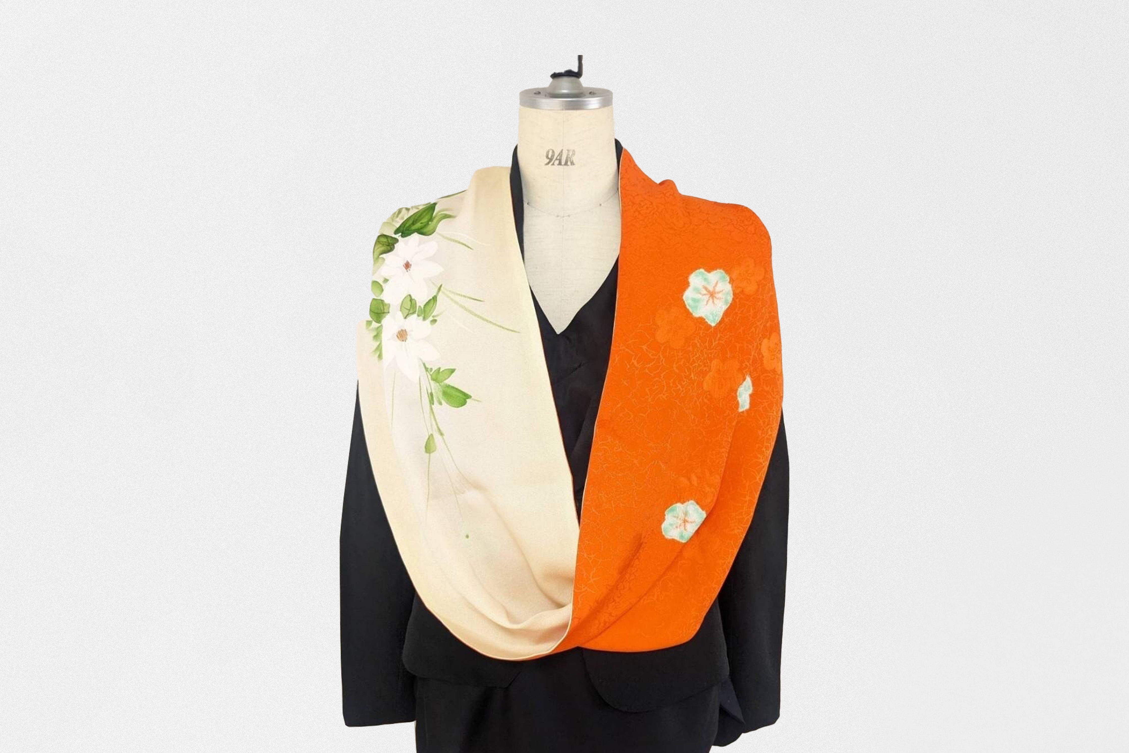 着物スヌード (オレンジ長めスヌード)