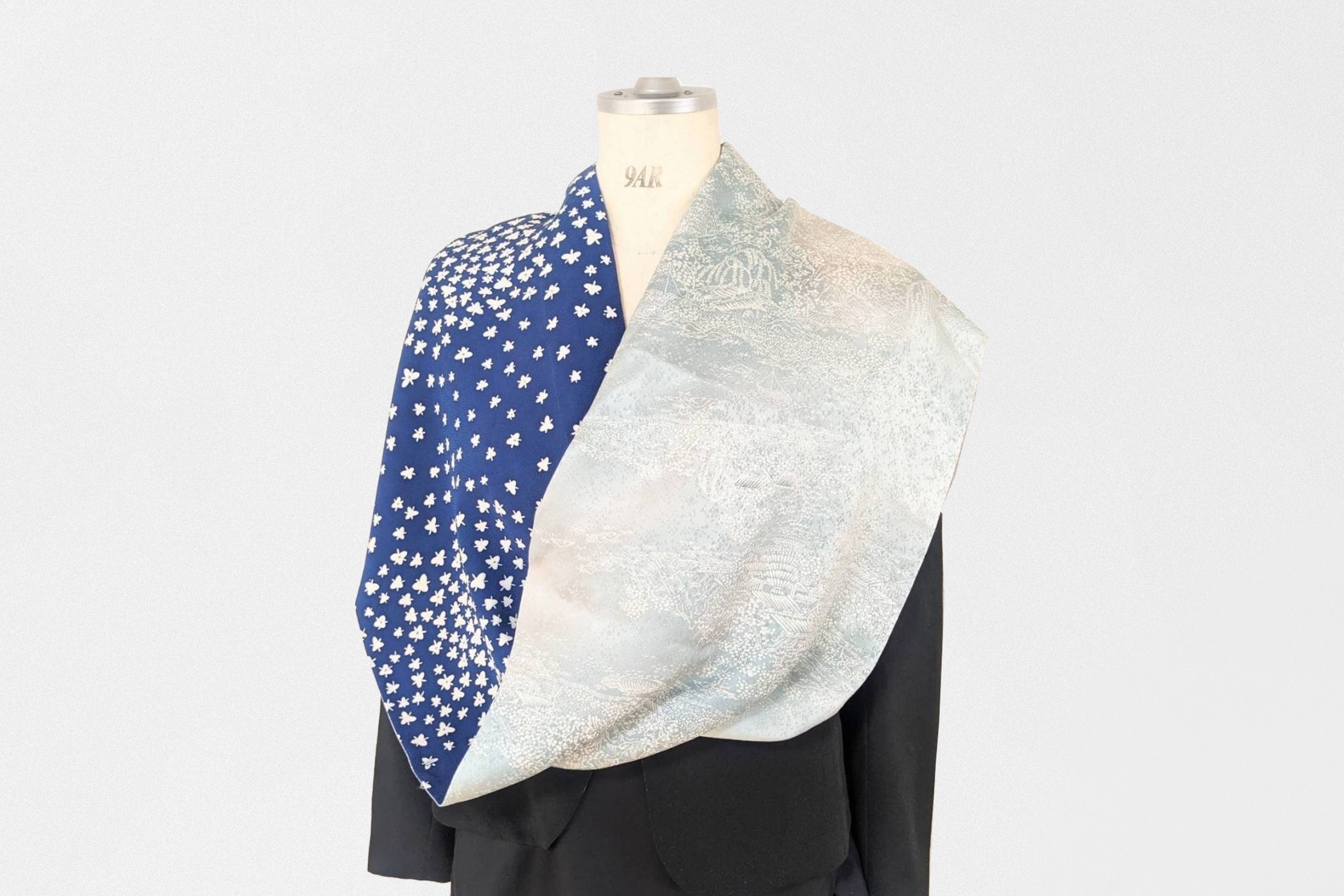 着物スヌード (水色長めスヌード)