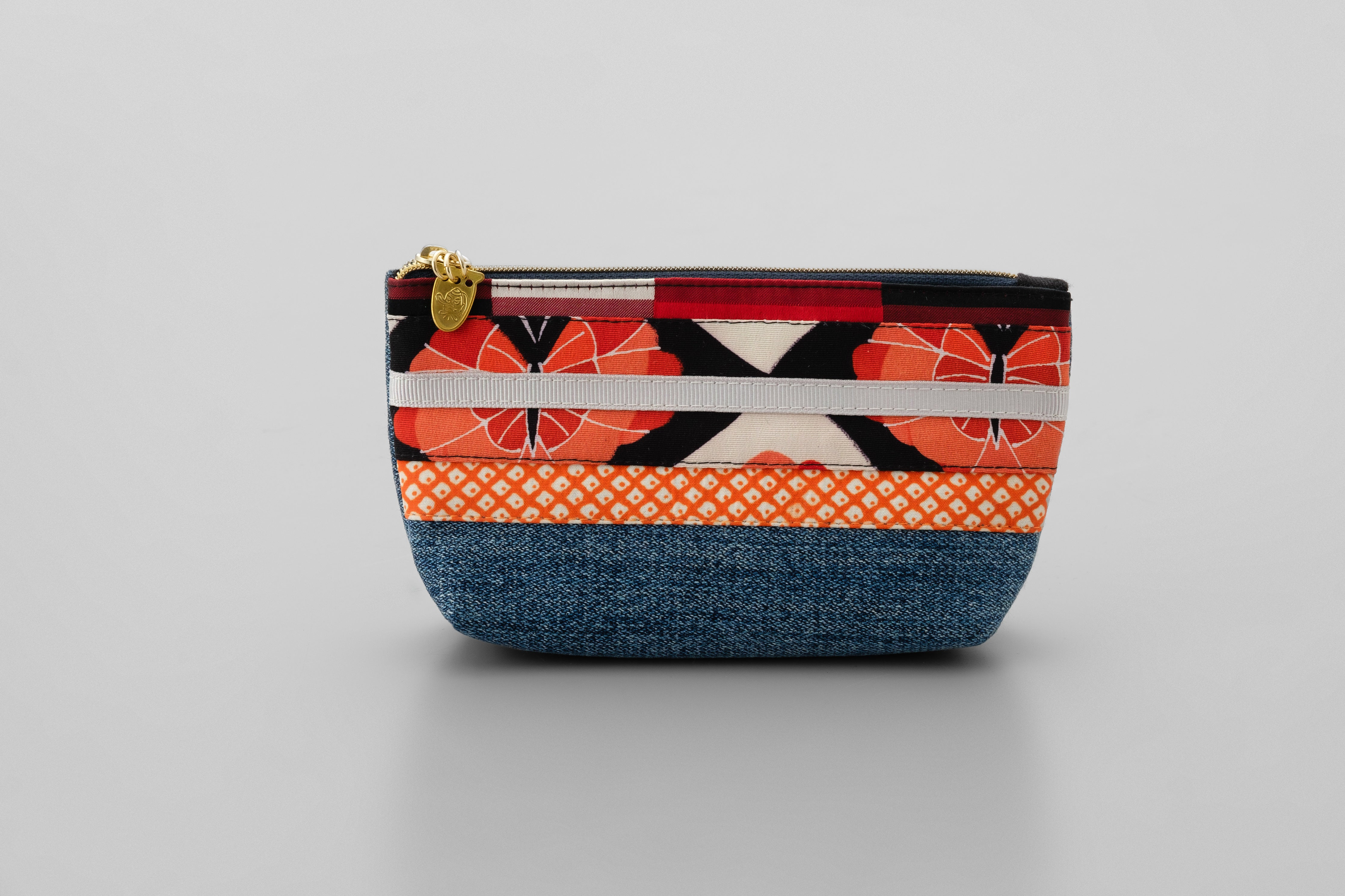 着物ポーチ (オレンジ系_2)