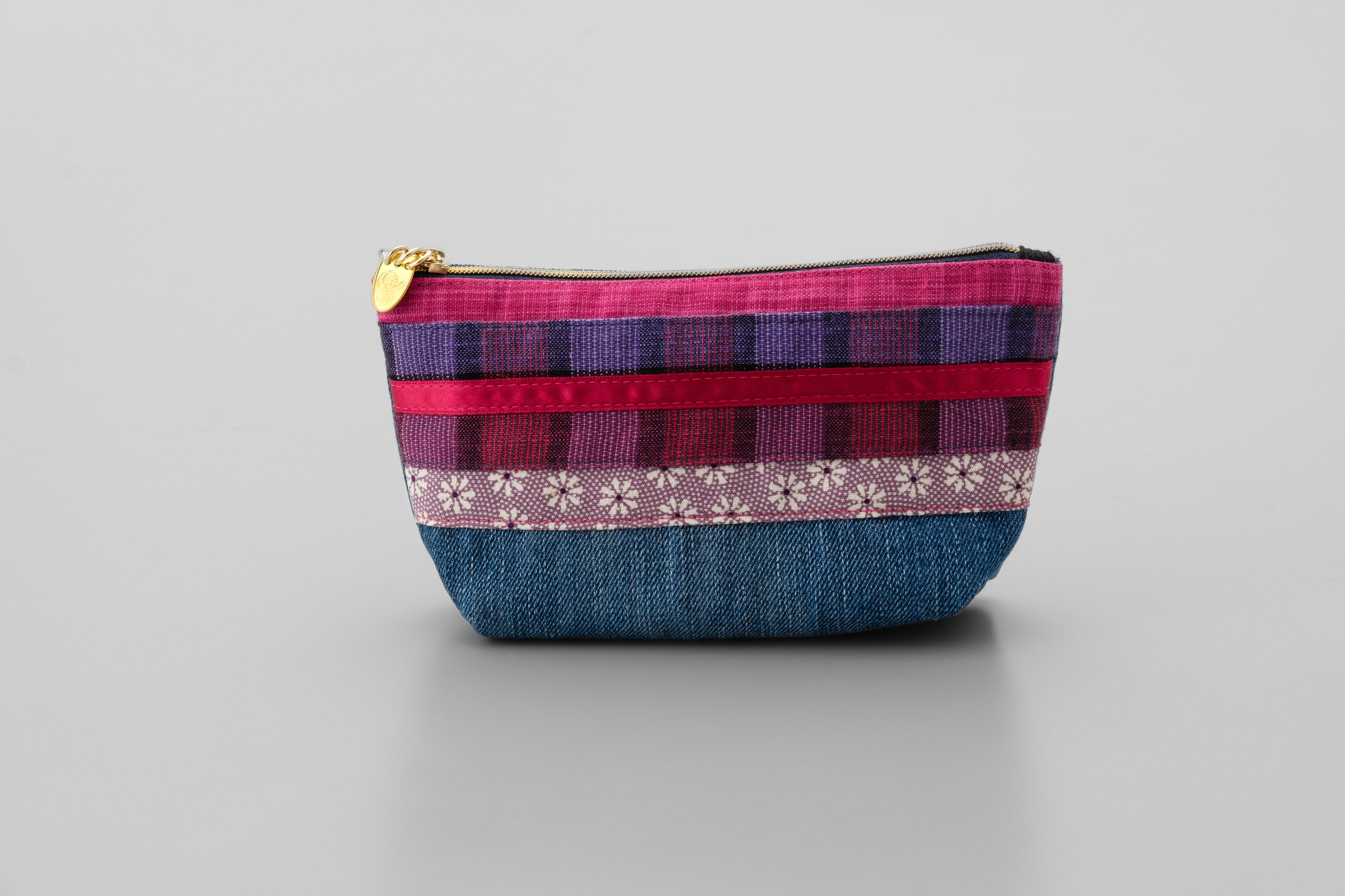 着物ポーチ (ピンク系)