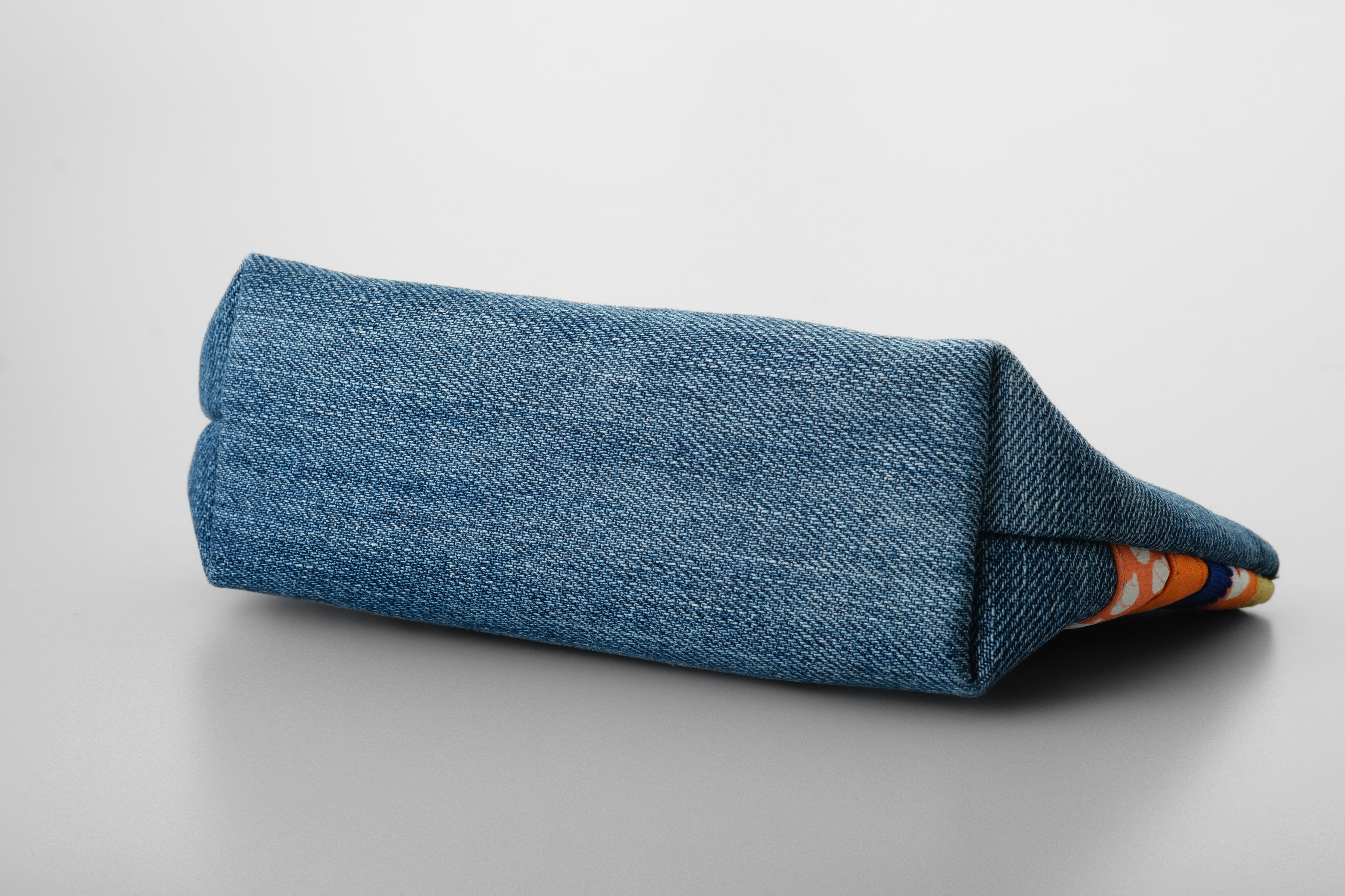 着物ポーチ (オレンジ系)